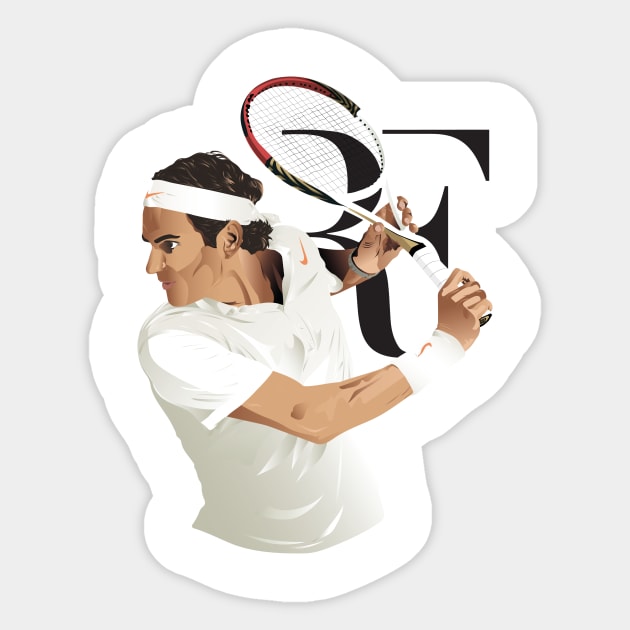 Roger Federer Sticker by kira